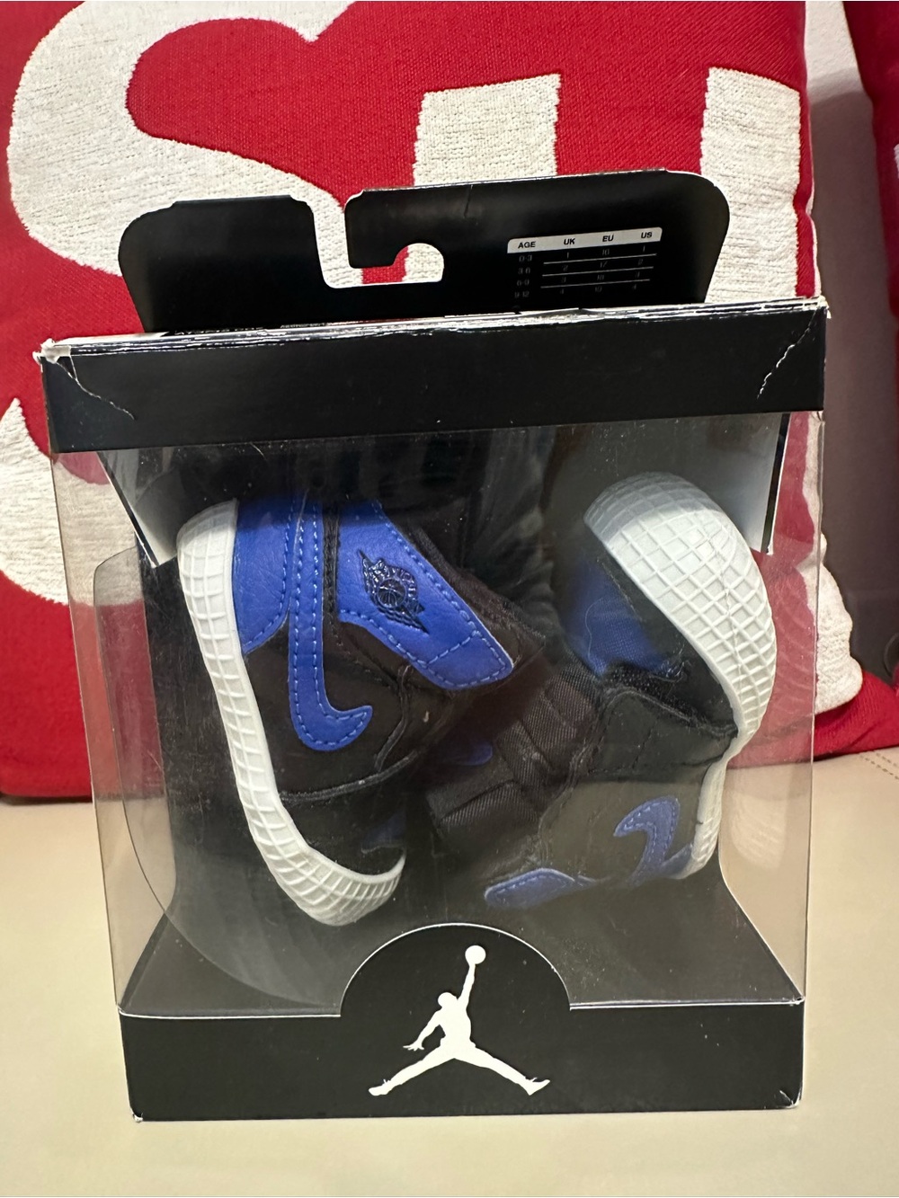 1C Jordan 1 Royal crib booties